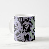 Leafy Creeping Vine Drawing Pattern With Pastels コーヒーマグカップ (正面左)