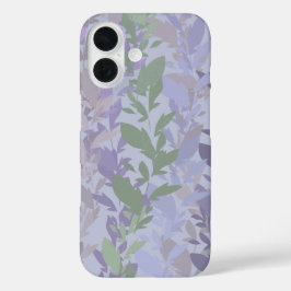 Leafy Creeping Vine Drawing Pattern With Pastels iPhone 16ケース