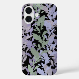 Leafy Creeping Vine Drawing Pattern With Pastels iPhone 16ケース