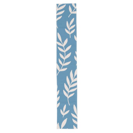 Leafy Elegance ロングテーブルランナー (正面)