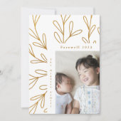 Leafy Frameフェイク金ゴールドPhoto Farewell 2023 シーズンカード (正面)