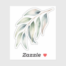 Leafy Greens Watercolor Sticker シール