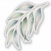 Leafy Greens Watercolor Sticker シール (正面)