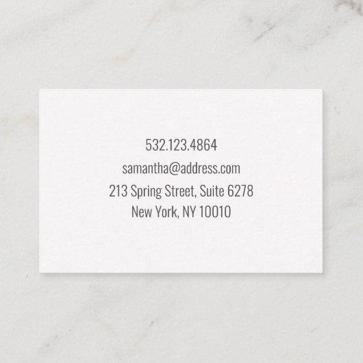 Leafy love 名刺 (裏面)