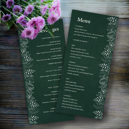 Leafy Nature Botanical Green Menu 