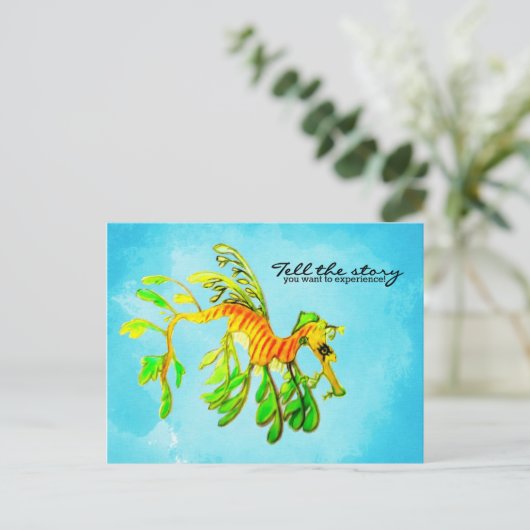 Leafy Sea Dragon – お望みのストーリーを伝える ポストカード (スタンド正面)