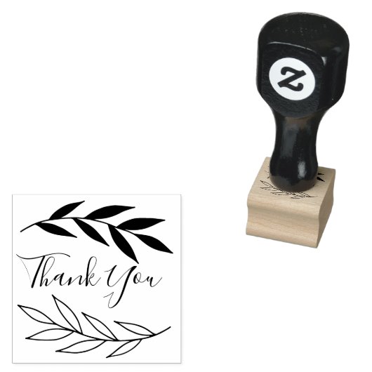 Leafy Thank ラバースタンプ (押印)