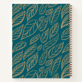 Leafy Thoughts – Golden Botanical Spiral  ノートブック (裏面)