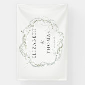 Leafy Wedding Banner 横断幕 (縦)