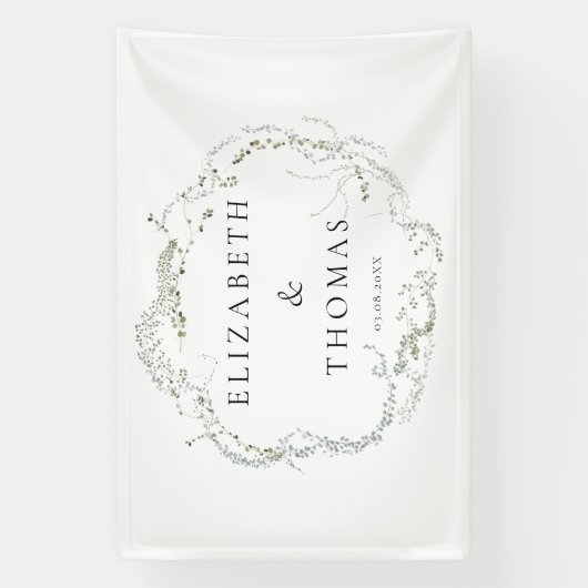 Leafy Wedding  Banner 横断幕 (縦)