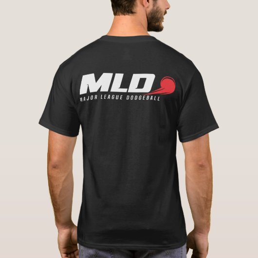 League 専攻の Dodgeball (MLD) Basic Dark T-Shirt Tシャツ (裏面)