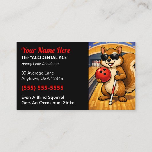 League Bowler “The Accidental Ace” Blind Squirrel コーリングカード (正面)
