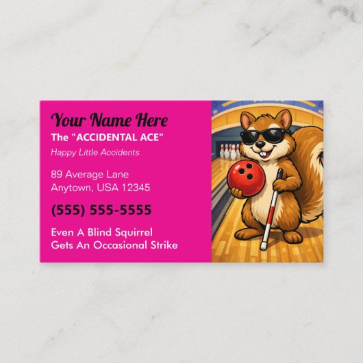 League Bowler “The Accidental Ace” Blind Squirrel コーリングカード (正面)