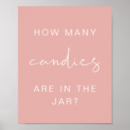 LEAHパステルキャンディーの赤ちゃんシャワーゲームの数 ポスター