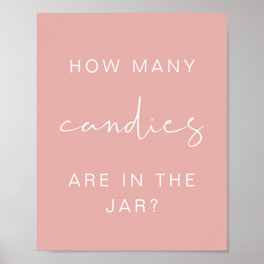 LEAHパステルキャンディーの赤ちゃんシャワーゲームの数 ポスター (正面)