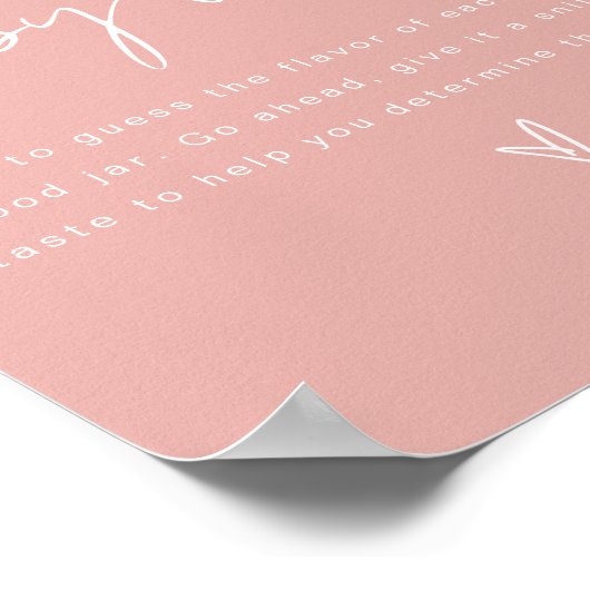 LEAHパステルベビー食べ物ベビーシャワーゲームを推測 ポスター (角)