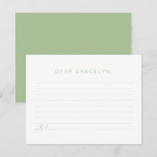 LEAHパステル子供のタイムカプセルのエンクロージャカード エンクロージャーカード (正面/裏面)