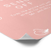 LEAHパステル鮮やかの花結婚びらトスオフ送信 ポスター (角)