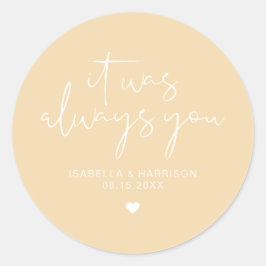 LEAHパステル鮮やかイエロー常時結婚式の引き出物 ラウンドシール