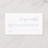 LEAHパステル鮮やかダスティブルーおむつラッフルカード プレイスカード (正面)