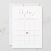 LEAHパステル鮮やかピンクベビーシャワービンゴゲーム 招待状 (正面)