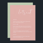 LEAHパステル鮮やかピンクレッツメ食べニュー メニュー<br><div class="desc">パステルピンクとホワイトの色の組み合わせモダンを持つエディな手書きフォントとミニマ鮮やかリストデザインを特徴とするメニュー。お客様のニーズに合わせて、*最も*多くの*表現を簡単に編集できる。このメニューは、あなたのに完璧な追加をコンテンポラリー作る、またはボヘミアン赤んシンプル坊のシャワー、ブライダルシャワー、または他のイベント!すべての色は100%編集可能で、スタイルに合わせる。</div>