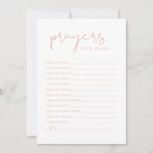 LEAHパステル鮮やかピンク祈りの言葉ベビーカード 招待状 (正面)