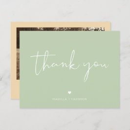 LEAHパステル鮮やかフォトかわいらしサンキューカード 招待状