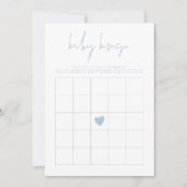 LEAHパステル鮮やかブルーベビーシャワービンゴゲーム 招待状 (正面)