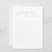 LEAHパステル鮮やかブルー祈りの言葉のベビーカード 招待状 (正面)