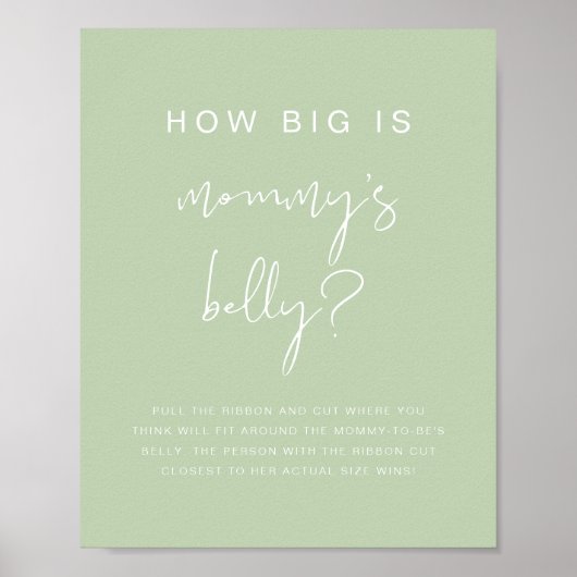 LEAHパステル鮮やか彼女の腹のゲームの大きさ ポスター (正面)