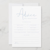 LEAHブルー鮮やかベビーアドバイスと予測カード 招待状 (正面)