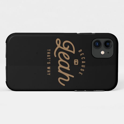 Leah名パーソナライズされた誕生日名Leah Case-Mate iPhoneケース (裏面(横))