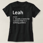 LEAH定義パーソナライズされた名おもしろい誕生日G Tシャツ (デザイン正面)
