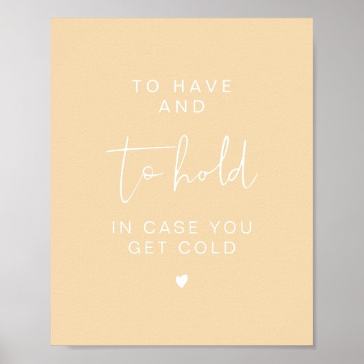 LEAH ビブラント 結婚式のブランケット To Have & To Hold ポスター (正面)