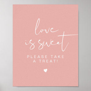 LEAH 鮮やか Pink Love is Sweet Treat Favorites Table ポスター