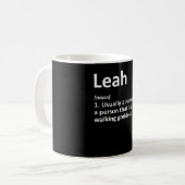 LEAH Definition Personalized Name Funny Birthday G コーヒーマグカップ (正面左)