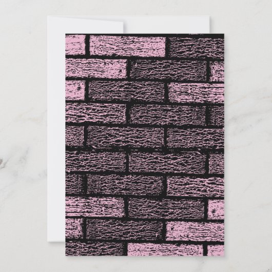 LEAH Graffiti Name Brick Wall Bat Mitzvah Einladun 招待状 (裏面)