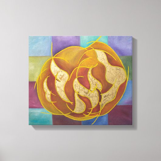 Leah - Hebrew Letters Kabbalah キャンバスプリント (正面)