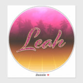 Leah Vorname Name golden pink Aufkleber Sticker シール (シート)