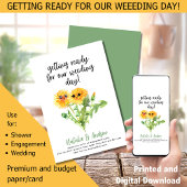 LeahGかわいいおもしろい夏のブライダルシャワータンポポ 招待状