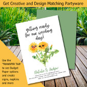 LeahGかわいいおもしろい夏のブライダルシャワータンポポ 招待状