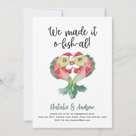 LeahGかわいいおもしろい夏のブライダルシャワーフシエ 招待状 (正面)