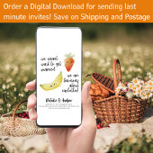 LeahGかわいいおもしろい夏ブライダルシャワーフルーツニンジン 招待状