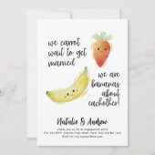 LeahGかわいいおもしろい夏ブライダルシャワーフルーツニンジン 招待状 (正面)