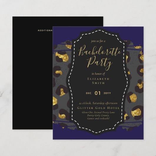 LeahGかわいらしガーリーバチェロレッテアニマルプリント (正面/裏面)