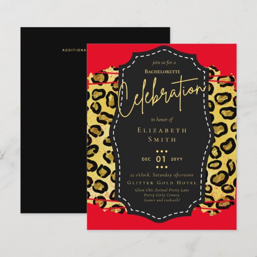 LeahGかわいらしガーリーバチェロレッテアニマルプリント (正面/裏面)