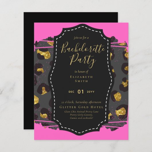 LeahGかわいらしガーリーバチェロレッテアニマルプリント (正面/裏面)