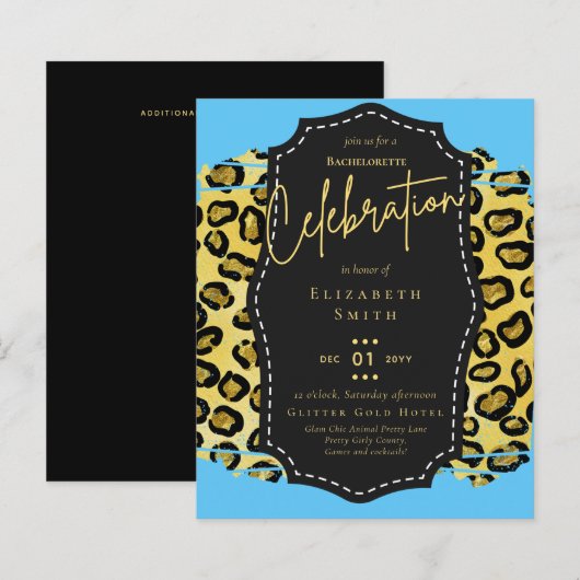 LeahGかわいらしガーリーバチェロレッテアニマルプリント (正面/裏面)