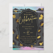 LeahGかわいらしガーリーバチェロレッテアニマルプリント 招待状 (正面)